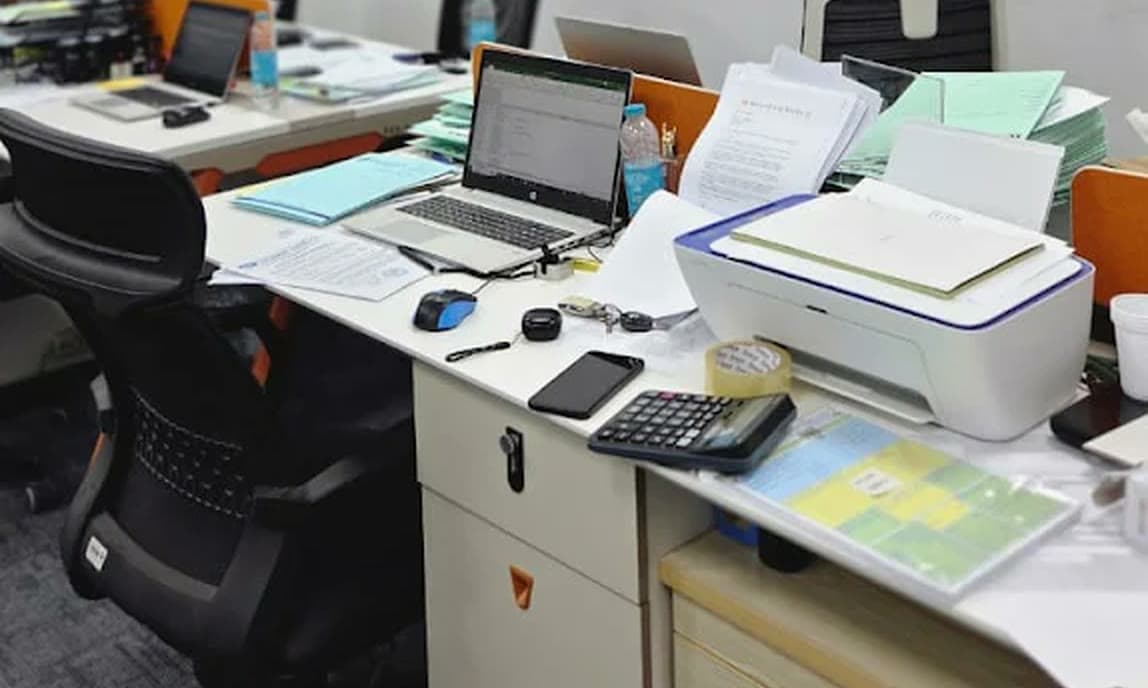 The desks on the operations floor during filing season